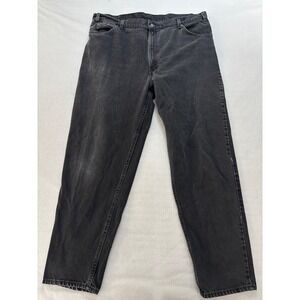 Vintage Levis 550 Relaxed Fit Black Orange Tab Jeans Mens 42x32 Made in USA 90s